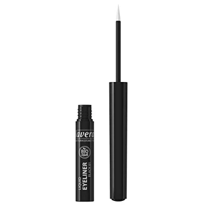 Obrázek lavera Tekuté oční linky Black 01 pro výrazný vzhled perfektní linka veganská přírodní kosmetika make up bio rostlinné účinné látky 100% přírodní, balení 3 ks (3x 2,8 ml)