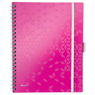 Obrázek Leitz 46440023 Kollegblock WOW Be Mobile, A4, PP, linkovaný, růžový metalický