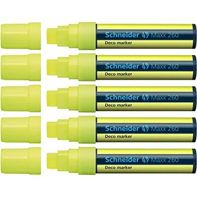 Obrázek Schneider Deco zvýrazňovač 260, 4+7+15 mm, žlutá, balení 5 ks