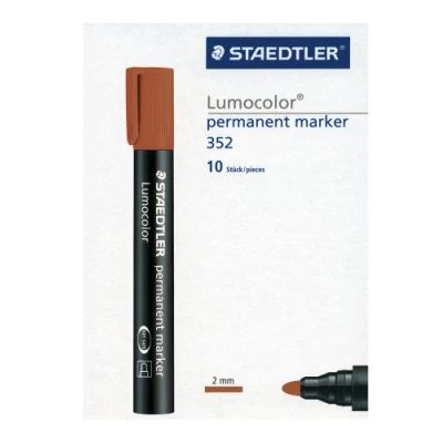 Obrázek STAEDTLER Lumocolor 352 7 permanentní značkovač kulatý hrot 10 kusů hnědý