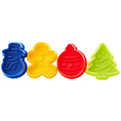 Obrázek IBILI CORTAPASTAS Con EXPULSOR Navidad (4 PCS), Stainless Steel, vícebarevné, 13 x 6 cm, 4 jednotky