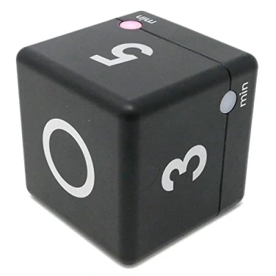 Obrázek TFA Dostmann Digitální časovač Cube, časové hodiny, řízení času, D 60 x Š V mm, černý