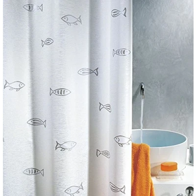 Obrázek Spirella Antiplísňový sprchový závěs antibakteriální, omyvatelný, vodotěsný, polyester, &quot;Kos&quot; 120 x 200 cm ryby