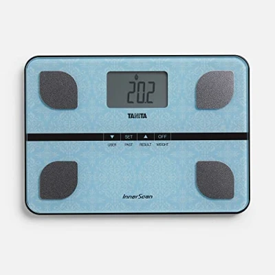 Obrázek TANITA BC 732 Family Körperanalysewaage Kompaktes Glasdesign Hellblau Paisley