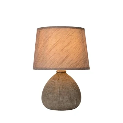 Obrázek LUCIDE RAMZI stolní lampa Ø 18 cm 1 x E14 hnědá