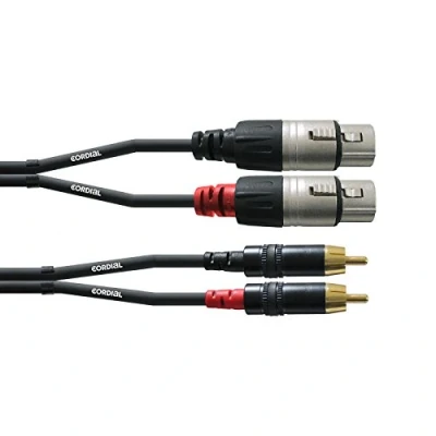 Obrázek CORDIAL kabel AUDIO dvojitý XLR female/Rca 3 m Essentials RCA