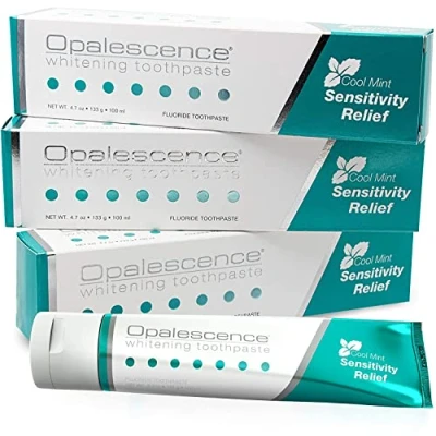 Obrázek Ultradent Opalescence Sensitive Whitening zubní pasta Sensitivity Relief Cool Mint výhodné balení 3 ks (3 x 133 g)