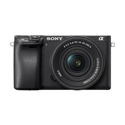 Obrázek Sony Alpha 6400 APS C bezzrcadlový fotoaparát s 1650mm objektivem (rychlé automatické zaostřování 0,02s rozpoznáním očí pro člověka a zvířata, 4K filmové snímky sklopný displej na vlogging)