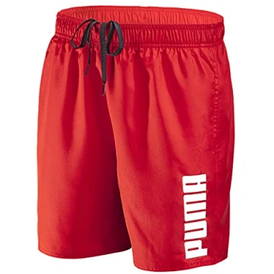 Obrázek PUMA Pánské koupací šortky Summer Short Sportovní kalhoty Plavky Deluxe Swim Shorts, nová červená