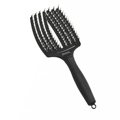 Obrázek Olivia Garden kartáč na prsty Boar &amp; Nylon bristles Large Black