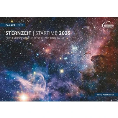 Obrázek PALAZZI Hvězdné datum 2025 nástěnný kalendář, 70 x 50 cm, plakátový kalendář s brilantními snímky z našeho vesmíru, astronomická cesta v čase a ... prostoru