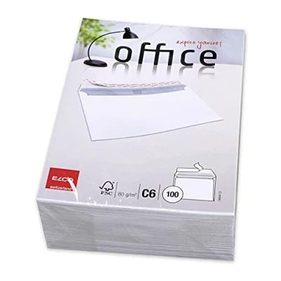 Obrázek Elco 74454 12 dopisních obálek SK dopisní telefony Office 100 kusů C6 Bílá