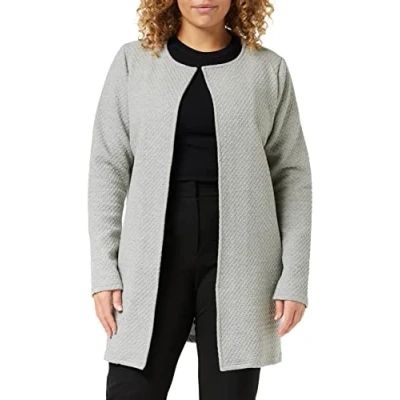 Obrázek VILA Vinaja NEW LONG Jacket Kardigan, Ženy, Velikost: Small, Light grey melange