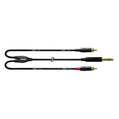 Obrázek CORDIAL CABLES Y kabel jack stereo / 2 Rca 90 cm BRETELLE Essentials různé