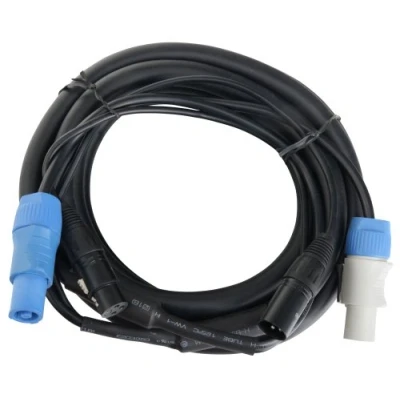 Obrázek Pronomic Hybridní kabel Stage PPD 5 Powerplug/DMX 10 m (ideální pro zapojení světelných efektů a osvětlení jeviště)