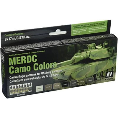Obrázek Vallejo 071202 Farbset, US Army MERDC Tarnung