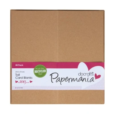 Obrázek Papermania Blanko karty a obálky z recyklovaného kraftového papíru, velké, po 50 ks