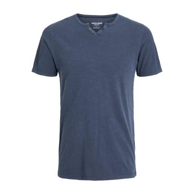Obrázek Jack &amp; Jones Jjesplit NECK SS NOOS Jednoduché tričko, Muži, Velikost: Medium, Navy