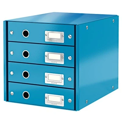 Obrázek Leitz, Zásuvkový box, modrý, 4 zásuvky, A4, Click &amp; Store, 60490036