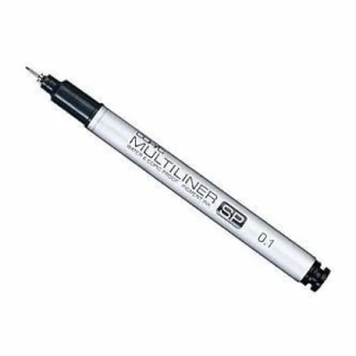 Obrázek COPIC Multiliner SP 0,1 mm, černý, hliníkový mikrofix s jemnou špičkou a voděodolným pigmentovým inkoustem