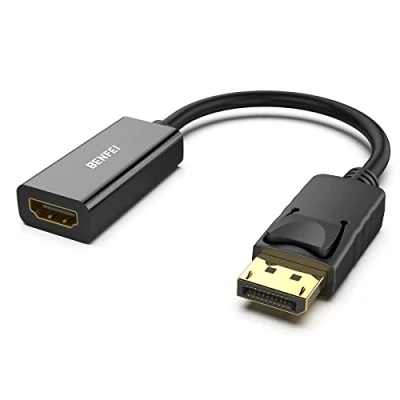 Obrázek BENFEI 4K DisplayPort na HDMI adaptér, jednosměrný DP Computer Monitor spojovací adaptér kompatibilní s laptopem, PC, monitorem, TV projektorem