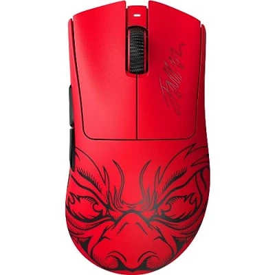 Obrázek Razer DeathAdder V3 Pro lehká bezdrátová ergonomická myš esport (63 g lehký design, Focus 30K optický senzor, spínač myši Gen 3, HyperSpeed Wireless) Faker Edition
