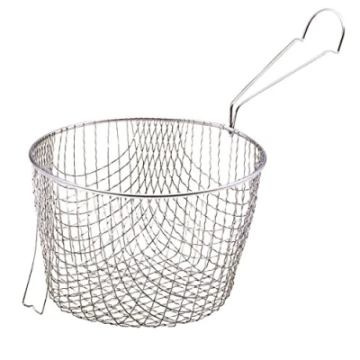 Obrázek KitchenCraft Extra fritéza z ušlechtilé oceli, vhodný pro 20cm pánve, stříbrný
