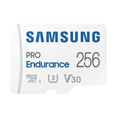Obrázek Samsung PRO Endurance microSD Karte + SD Adapter, 256 GB, Für Videoüberwachungssysteme, Dashcams und Bodycams,UHS I U3, Full HD &amp; 4K UHD, 100 MB/s Lesen, 40 Schreiben, MB MJ256KA/EU
