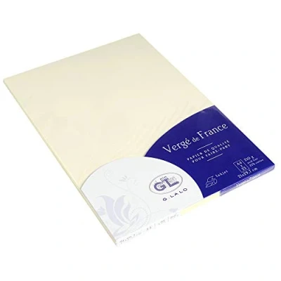 Obrázek G.Lalo 41016L Papír Vergé de France (210g, DIN A4, 21 x 29,7 cm, 25 listů, slonovinový)