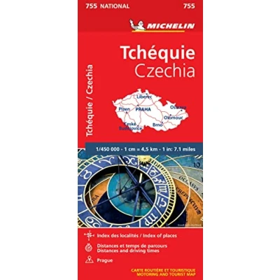 Obrázek Michelin Tschechische Republik: Straßen und Tourismuskarte 1:450.000 (MICHELIN Nationalkarten)