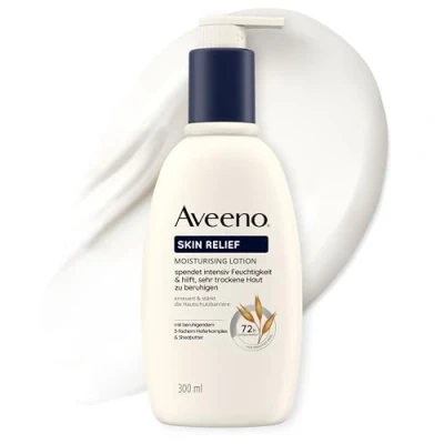 Obrázek Aveeno® Skin Relief Feuchtigkeitsspendende Bodylotion Körperlotion mit beruhigendem 3 fachem Haferkomplex für sehr trockene, empfindliche Haut