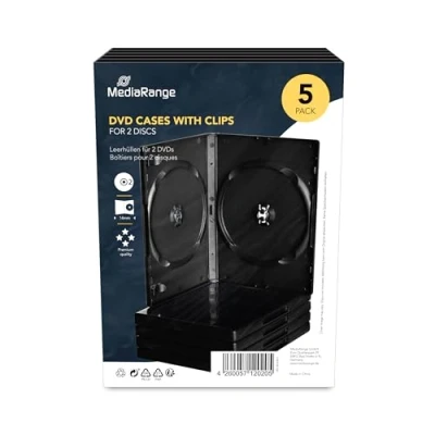 Obrázek MediaRange BOX30 2 Blu ray prázdný obal (pro DVD) Černá, 5 ks