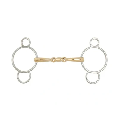 Obrázek BR dubble jointed pessoa soft contact snaffle bit 14mm
