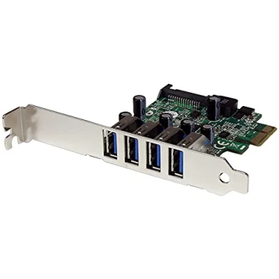 Obrázek StarTech.com 4 Port PCI Express USB 3.0 SuperSpeed karta s rozhraním UASP SATA Strom PCIe 4x přípojkou