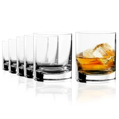 Obrázek Stölzle Lausitz New York Bar sklenice na whisky sada 6 kusů I 250 ml Tumbler v nadčasovém designu vhodné do myčky &amp; stabilní kelímek křišťálové hrnky z bezolovnatého křišťálového