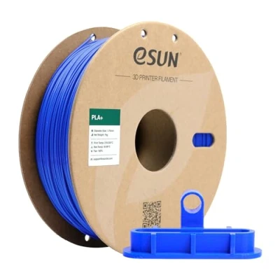 Obrázek eSUN PLA+ filament 1,75 mm, do 3D tiskárny PLA Plus, přesnost rozměrů +/ 0,03 1kg cívka (2,2 LBS) struna pro tiskárny, modrá barva