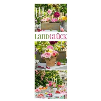 Obrázek LandGlück Kalender 2025, Triplet Wandkalender im Hochformat (24x66 cm) Natur und Gartenkalender Landleben Landliebe