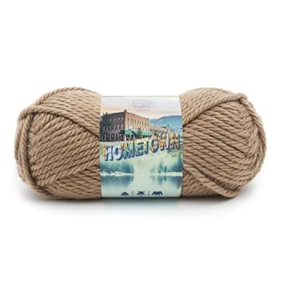Obrázek Lion Brand Yarn Hometown Garn, Bulky Garn zum Stricken und Häkeln, 1er Pack, Hoboken Honey
