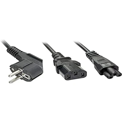 Obrázek LINDY 30047 2m Schuko auf 1x IEC C13 und C5 Y Netzkabel