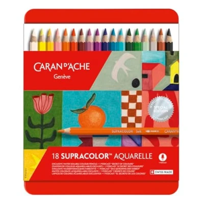 Obrázek Caran d&#039;Ache Pouzdro 18 barev Supracolor™ akvarely speciální edice/Ref. 3888. 418