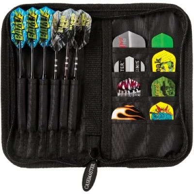 Obrázek Casemaster Deluxe nylonová taška na šipky pro ocelové a měkké šipky, drží 6 šipek má 8 kapes příslušenství jako letky, násady špičky
