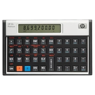 Obrázek Hewlett Packard HP12C finanční matematická kalkulačka UPN algebraicky programovatelná platina