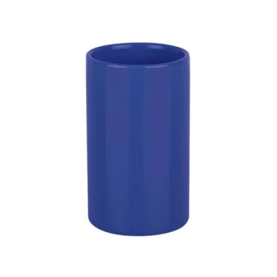 Obrázek Spirella Pohárek na čištění zubů držák zubní kartáček keramika tuba 7 x 11,5 cm modrá