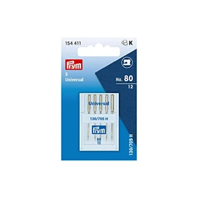 Obrázek Prym 154411 Jehly pro šicí stroje, 5 kusů, Syst.130/705, Standard 80, stříbrná barva