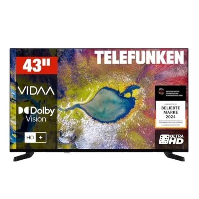 Obrázek Telefunken televizor 43&quot; Smart TV VIDAA D43U790B2CW 4K UHD, HDR s Dolby Vision, trojitý tuner a 6 měsíců HD+ vč. LED černé