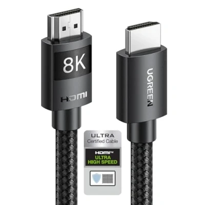 Obrázek UGREEN HDMI 2. 1 kabel 10K 8K 60Hz 4K 120Hz 144Hz 48 Gbit/s High Speed Ethernet Ultra HD eARC HDR 10+ HDCP Dolby Vision VRR kompatibilní s TV/PS5/PS4/ Xbox série X/Monitor (3M)