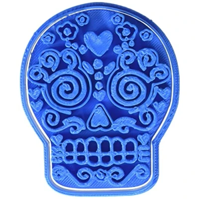 Obrázek Cuticuter Halloween Totenkopf Mexican Pommes Kekse, Blau, 8 x 7 1.5 cm