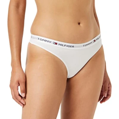 Obrázek Tommy Hilfiger Dámské Thong String, bílá (White 100)