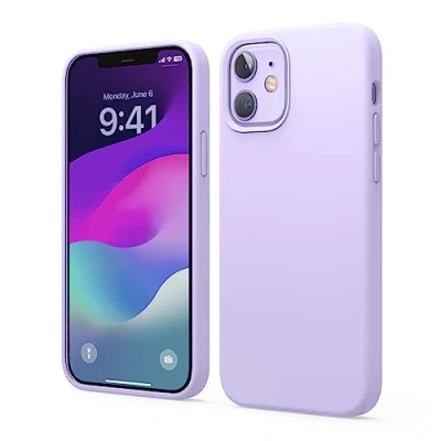 Obrázek elago Liquid Silicone Case Kompatibel mit iPhone 12 , Pro Hülle (6,1&quot;), Hochwertiges Silikon, Rundumschutz Handyhülle : 3 Layer Struktur Schutzhülle (Violett)