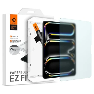 Obrázek Spigen PaperTouch EZ Fit kompatibel mit iPad Pro 13 Zoll M4 (2024), 7. Generation, Papier Textur, Matt, Installationsschablone, 9H Härte